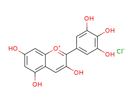 Molecular Structure of 528-53-0 (Delphinidin chloride)