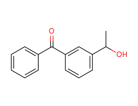 Molecular Structure of 67173-18-6 (3-(1-HYDROXYETHYL)BENZOPHENONE)