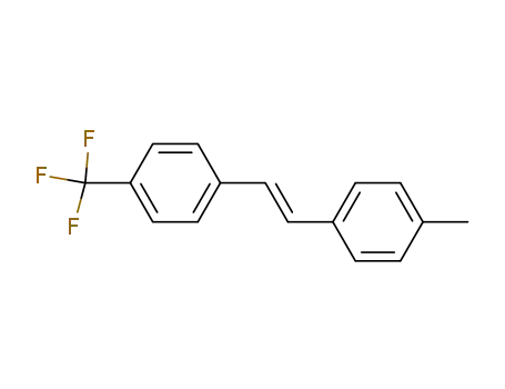 Molecular Structure of 143958-88-7 (Benzene, 1-[(1E)-2-(4-methylphenyl)ethenyl]-4-(trifluoromethyl)-)