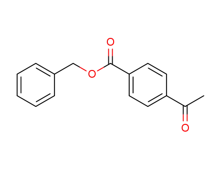 Molecular Structure of 119838-69-6 (Benzoic acid, 4-acetyl-, phenylmethyl ester)