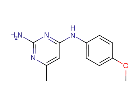 Molecular Structure of 93001-35-5 (N~4~-(4-methoxyphenyl)-6-methylpyrimidine-2,4-diamine)
