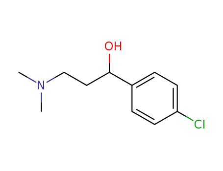 Molecular Structure of 16254-21-0 (1-(4-CHLORO-PHENYL)-3-DIMETHYLAMINO-PROPAN-1-OL)