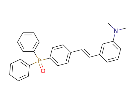 Molecular Structure of 69882-35-5 (Benzenamine,
3-[2-[4-(diphenylphosphinyl)phenyl]ethenyl]-N,N-dimethyl-, (E)-)