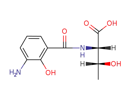 Molecular Structure of 642-82-0 (N-(3-Amino-2-hydroxybenzoyl)-L-threonine)