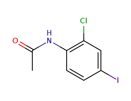 Molecular Structure of 135050-05-4 (Acetamide,N-(2-chloro-4-iodophenyl)-)