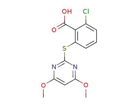2-Chloro-6-[(4,6-dimethoxy-2-pyrimidinyl)thio]benzoic acid