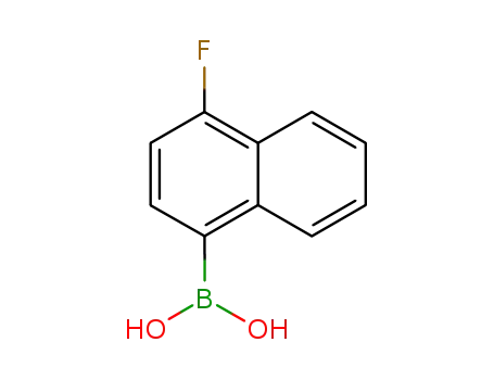 Molecular Structure of 182344-25-8 (4-Fluoronaphtalene-1-boronic acid)