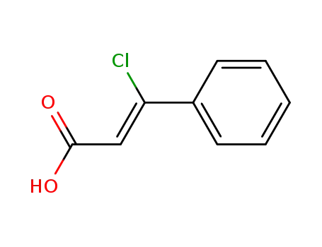 Molecular Structure of 18819-66-4 (Cinnamic acid, beta-chloro-, (Z)-)