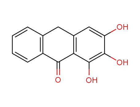 Molecular Structure of 61281-29-6 (9(10H)-Anthracenone, 1,2,3-trihydroxy-)
