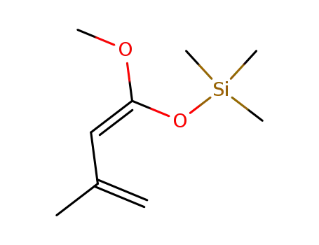 Molecular Structure of 76915-33-8 (Silane, [(1-methoxy-3-methyl-1,3-butadienyl)oxy]trimethyl-, (Z)-)