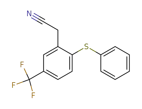 Benzeneacetonitrile, 2-(phenylthio)-5-(trifluoromethyl)-