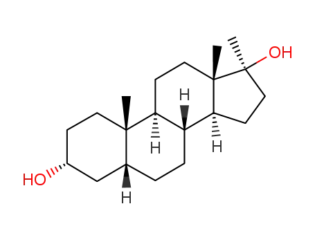 Molecular Structure of 641-84-9 (17α-Methyl-5β-androstane-3α,17β-diol)