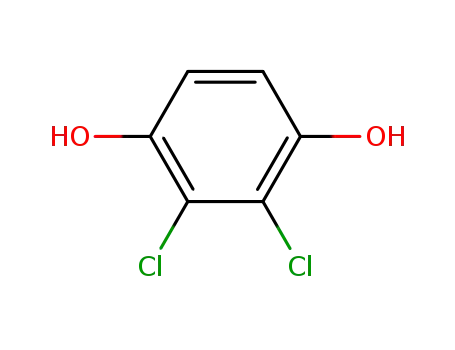 Molecular Structure of 608-44-6 (2,3-dichlorobenzene-1,4-diol)