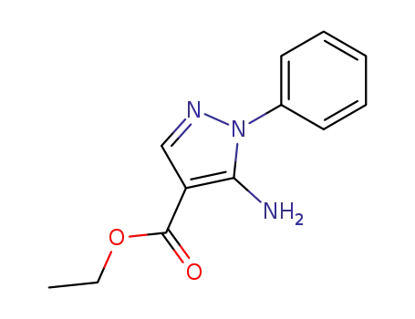 Molecular Structure of 16078-71-0 (5-AMINO-4-CARBETHOXY-1-PHENYLPYRAZOLE)