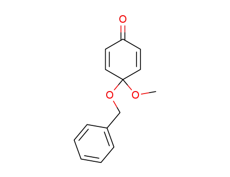 Molecular Structure of 73010-55-6 (2,5-Cyclohexadien-1-one, 4-methoxy-4-(phenylmethoxy)-)
