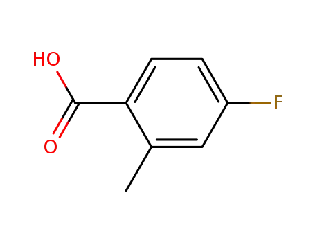 Molecular Structure of 321-21-1 (4-Fluoro-2-methylbenzoic acid)