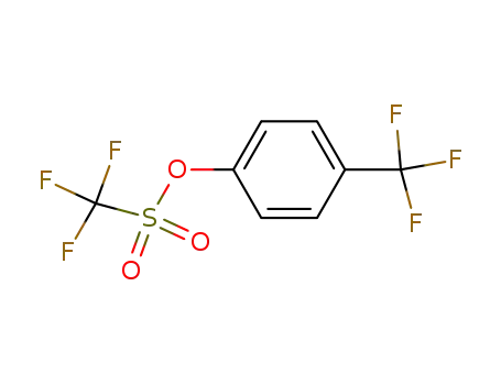 Molecular Structure of 146397-87-7 (Methanesulfonic acid,1,1,1-trifluoro-, 4-(trifluoromethyl)phenyl ester)