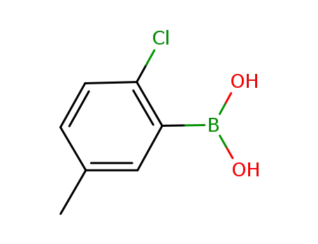Molecular Structure of 193353-35-4 (2-CHLORO-5-METHYLPHENYLBORONIC ACID)