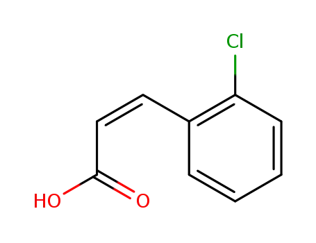 Molecular Structure of 704-96-1 (3-(2-chlorophenyl)-, (Z)-2-Propenoic acid)