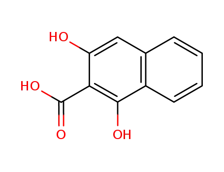 Molecular Structure of 3147-58-8 (1,3-dihydroxy-2-naphthoic acid)