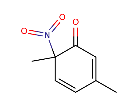 Molecular Structure of 77815-16-8 (2,4-Cyclohexadien-1-one, 3,6-dimethyl-6-nitro-)