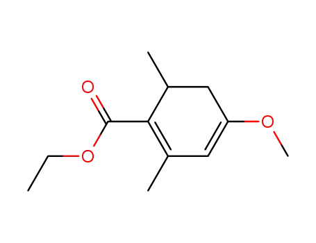 Molecular Structure of 100667-93-4 (1,3-Cyclohexadiene-1-carboxylic acid, 4-methoxy-2,6-dimethyl-, ethyl
ester)