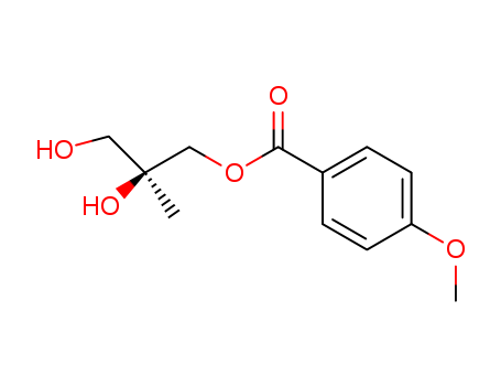 Molecular Structure of 161578-88-7 (Benzoic acid, 4-methoxy-, 2,3-dihydroxy-2-methylpropyl ester, (S)-)
