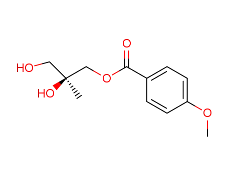 Molecular Structure of 161578-88-7 (Benzoic acid, 4-methoxy-, 2,3-dihydroxy-2-methylpropyl ester, (S)-)
