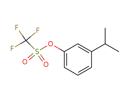 Molecular Structure of 80841-09-4 (Methanesulfonic acid, trifluoro-, 3-(1-methylethyl)phenyl ester)