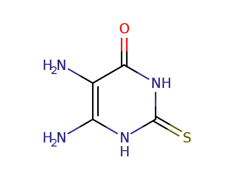 Molecular Structure of 1004-76-8 (2-Mercapto-4-hydroxy-5,6-diaminopyrimidine)