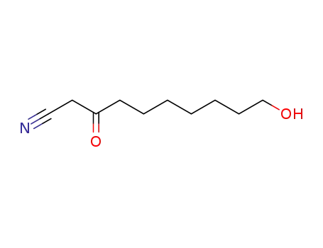 Molecular Structure of 762-38-9 (10-hydroxy-3-oxodecanenitrile)