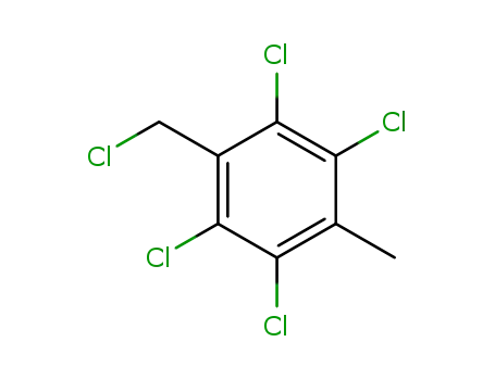 Molecular Structure of 55844-41-2 (Benzene, 1,2,4,5-tetrachloro-3-(chloromethyl)-6-methyl-)