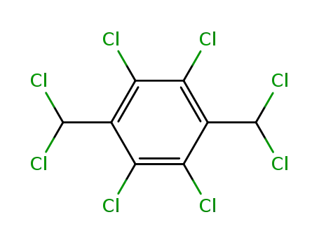 Molecular Structure of 2142-31-6 (1,2,4,5-tetrachloro-3,6-bis(dichloromethyl)benzene)