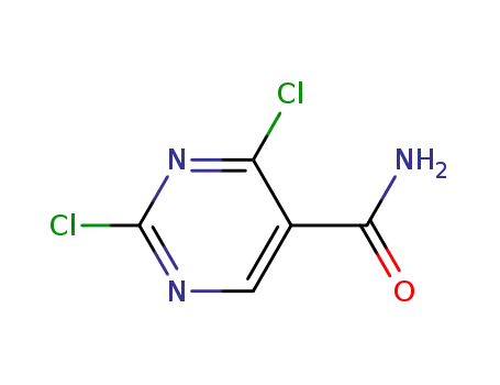 Molecular Structure of 1240390-28-6 (2,4-di-chloropyrimidine 5-carboxylic acid amide)