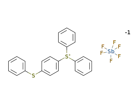 Molecular Structure of 71449-78-0 (4-Thiophenyl phenyl diphenyl sulfonium hexafluoroantimonate)