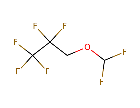 Molecular Structure of 56860-81-2 (2,2,3,3,3-PENTAFLUOROPROPYL DIFLUOROMETHYL ETHER)
