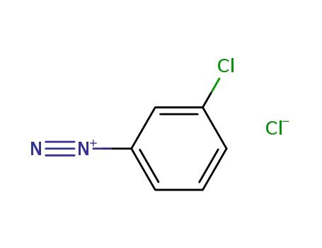 Molecular Structure of 100-77-6 (Benzenediazonium, 3-chloro-, chloride)