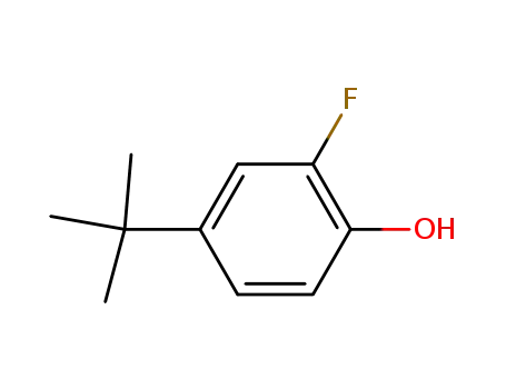 Molecular Structure of 38946-63-3 (Phenol,  4-(1,1-dimethylethyl)-2-fluoro-)