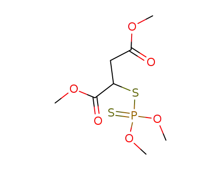 Molecular Structure of 3700-89-8 (2-[(Dimethoxyphosphinothioyl)thio]butanedioic acid dimethyl ester)