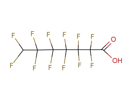 Molecular Structure of 1546-95-8 (7H-Dodecafluoroheptanoic acid)