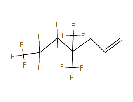 Molecular Structure of 72487-68-4 (1-Heptene, 5,5,6,6,7,7,7-heptafluoro-4,4-bis(trifluoromethyl)-)