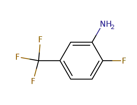 Molecular Structure of 535-52-4 (2-Fluoro-5-(trifluoromethyl)aniline)
