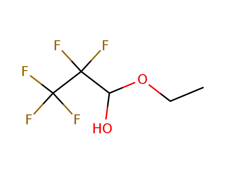 Molecular Structure of 337-28-0 (PENTAFLUOROPROPIONALDEHYDE ETHYL HEMIACETAL)