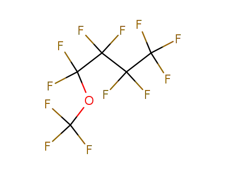 Molecular Structure of 559-29-5 (Butane, 1,1,1,2,2,3,3,4,4-nonafluoro-4-(trifluoromethoxy)-)