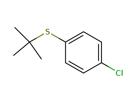 Molecular Structure of 7205-65-4 (Benzene, 1-chloro-4-[(1,1-dimethylethyl)thio]-)