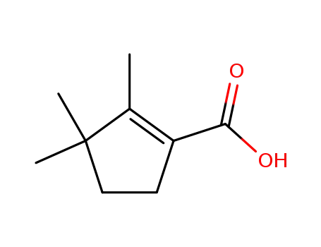 Molecular Structure of 5587-63-3 (1-Cyclopentene-1-carboxylic acid, 2,3,3-trimethyl- (8CI,9CI))