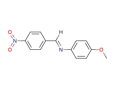 Molecular Structure of 39963-93-4 (Benzenamine, 4-methoxy-N-[(4-nitrophenyl)methylene]-, (E)-)