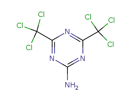 Molecular Structure of 20376-31-2 (4,6-bis(trichloromethyl)-1,3,5-triazin-2-amine)