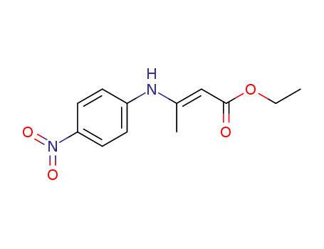 Molecular Structure of 141890-73-5 (2-Butenoic acid, 3-[(4-nitrophenyl)amino]-, ethyl ester, (E)-)