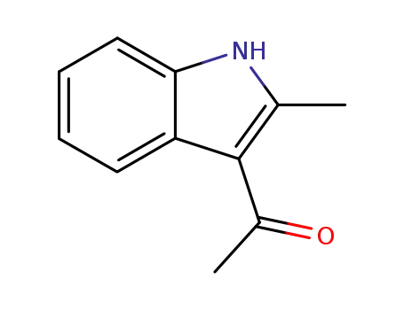 Molecular Structure of 22582-52-1 (1-(2-methyl-1H-indol-3-yl)ethanone)